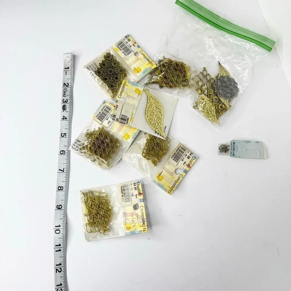 Bulk Jewelry Making Supplies Lot Filigree Connectors Leaf Pendants BellyDance
